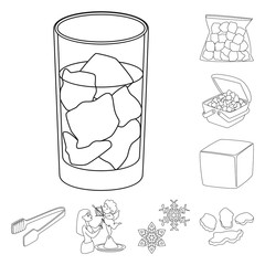 Isolated object of clean  and wet  symbol. Set of clean  and purity stock vector illustration.