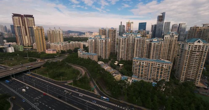 Shenzhen city China time lapse