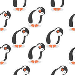 Cute Penguins cartoon pattern