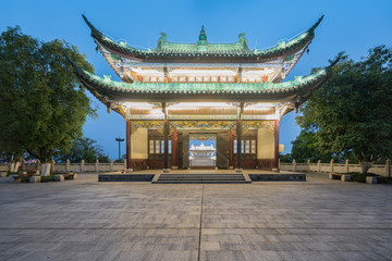 Fototapeta premium Ancient architecture temple pagoda in the park, Chongqing, China