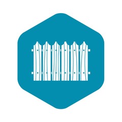 Wooden fence icon. Simple illustration of wooden fence vector icon for web