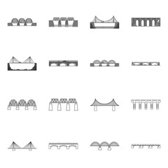 Isolated object of connection and design sign. Set of connection and side stock vector illustration.