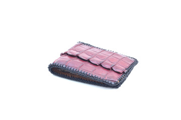Crocodile wallet handmade of leather