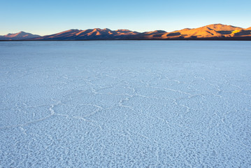Salt flat of Maricunga at sunrise, Nevado Tres Cruces National Park, Chile