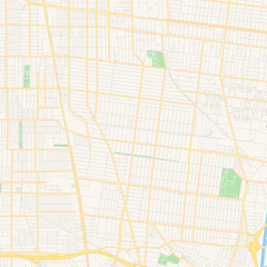 Empty vector map of South Gate, California, USA