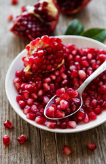 Ripe pomegranate fruits