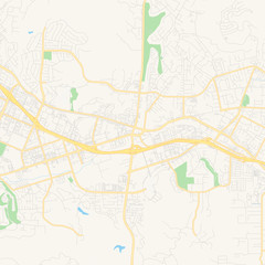 Fototapeta na wymiar Empty vector map of San Marcos, California, USA