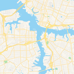 Fototapeta premium Empty vector map of Portsmouth, Virginia, USA