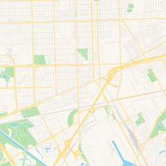 Empty vector map of Dearborn, Michigan, USA