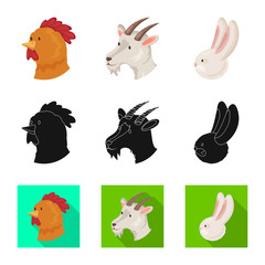 Vector design of agriculture and breeding icon. Collection of agriculture and organic  stock vector illustration.