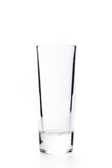  small empty glasses on a white background