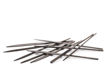 Needle files - working tool on a white background. Place for text