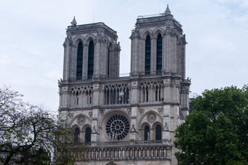 Naklejka na ściany i meble Cathedral Notre Dame de Paris France
