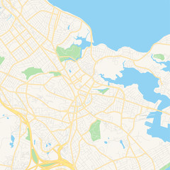 Empty vector map of Quincy, Massachusetts, USA