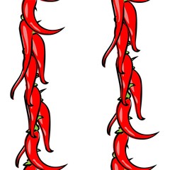 Chili peppers seamless pattern vector illustration eps 10.