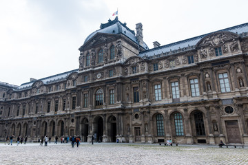 Obraz premium Baroque Architecture of Louvre Museum Paris France