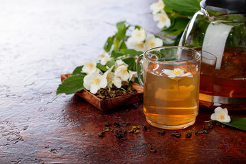 Green tea with jasmine.