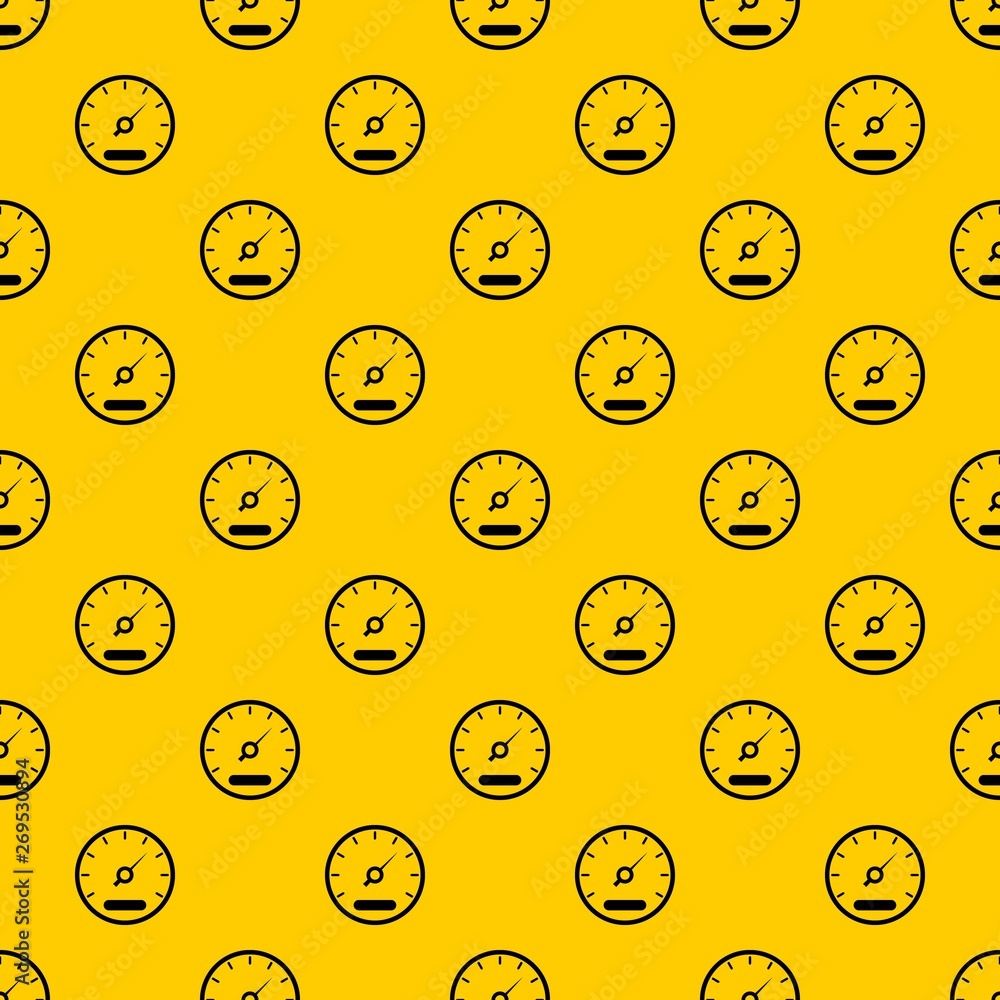Poster speedometer pattern seamless vector repeat geometric yellow for any design
