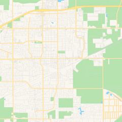 Empty vector map of Tracy, California, USA