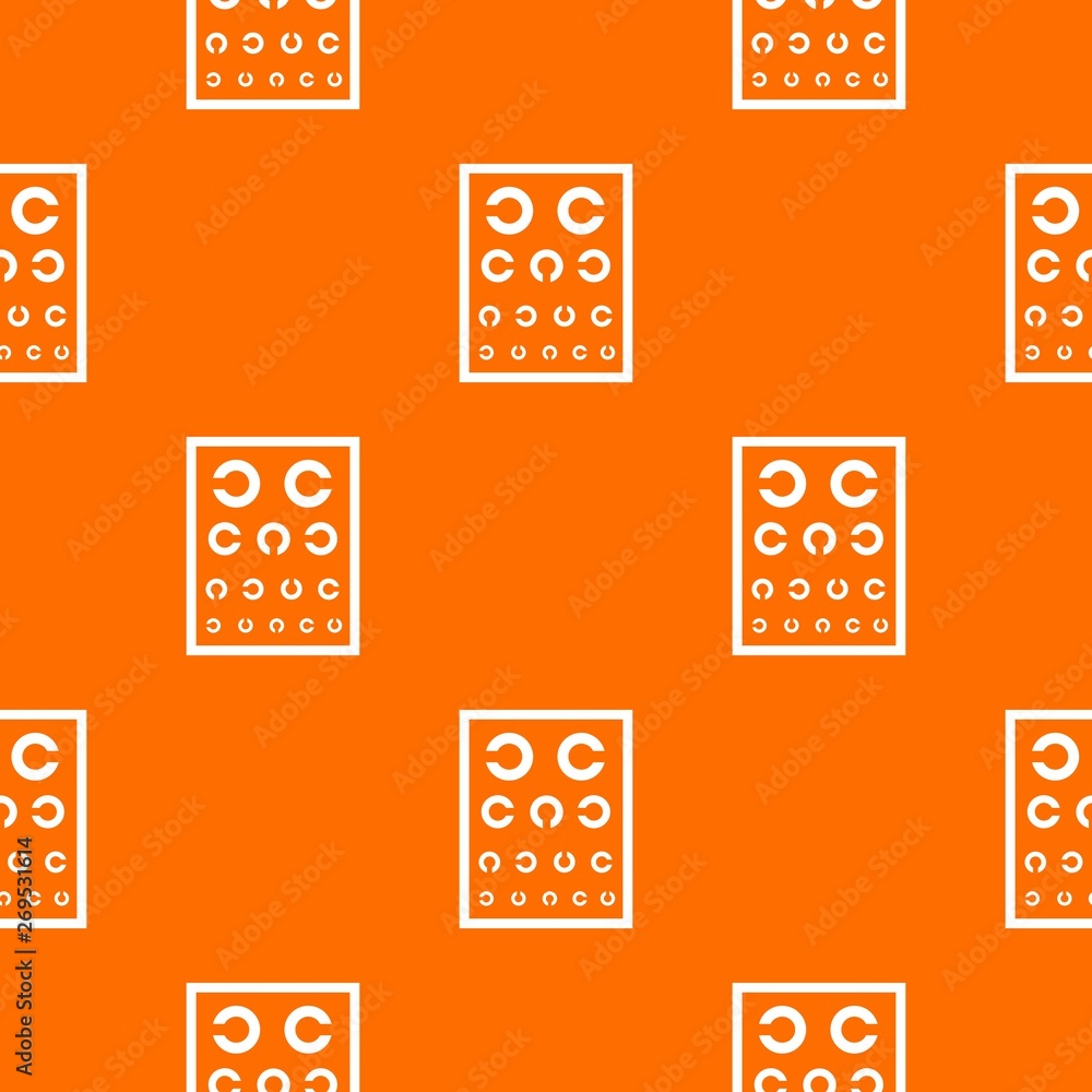 Poster ophthalmology tablet pattern vector orange for any web design best