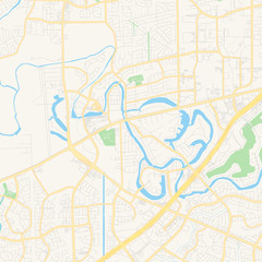 Obraz premium Empty vector map of Sugar Land, Texas, USA