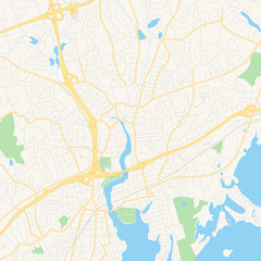 Empty vector map of Norwalk, Connecticut, USA