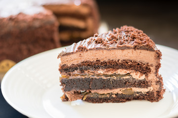 piece of Prague chocolate cake