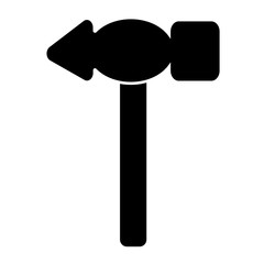 Hammer icon. Isolated stock vector illustration