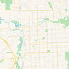 Empty vector map of Ogden, Utah, USA