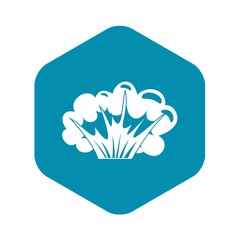 High powered explosion icon. Simple illustration of high powered explosion vector icon for web