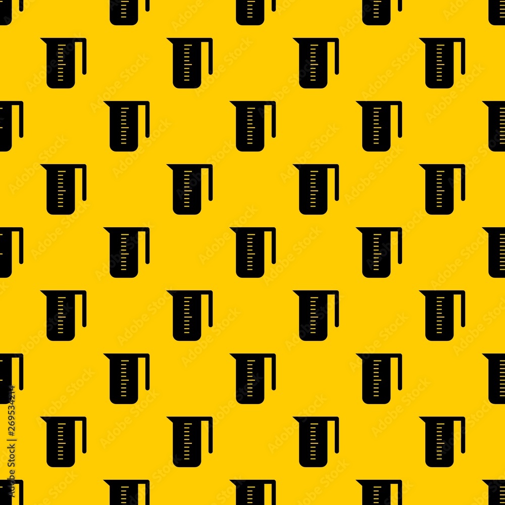 Poster measuring cup pattern seamless vector repeat geometric yellow for any design