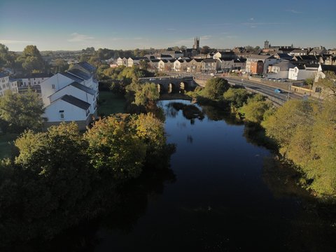 Navan ,Ireland ,Drone ,areal city, 