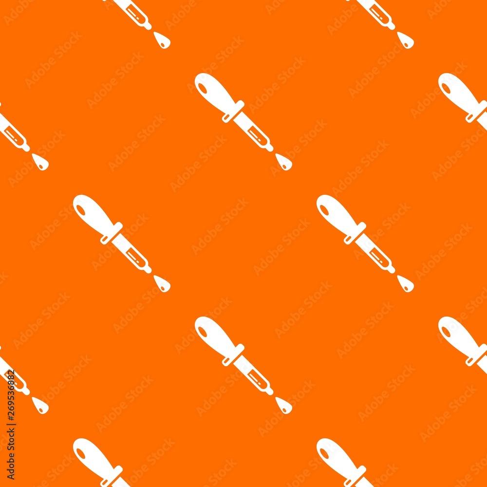 Poster pipette pattern vector orange for any web design best