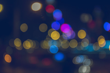 Light night city bokeh abstract background