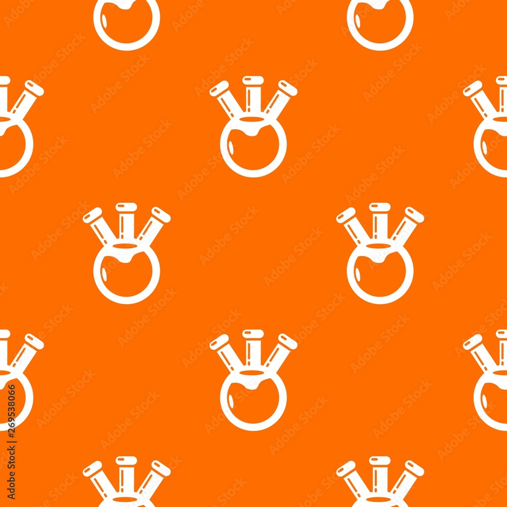 Poster bulb chemistry science pattern vector orange for any web design best