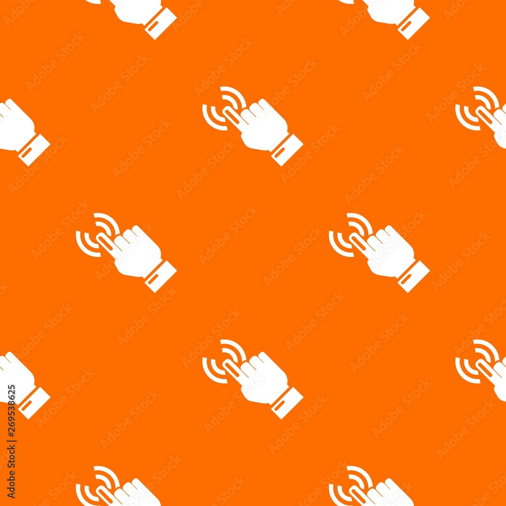 Poster cursor hand pattern vector orange for any web design best