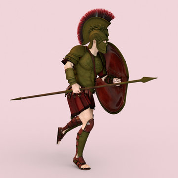 Spartanischer Kämpfer aus dem antiken Griechenland