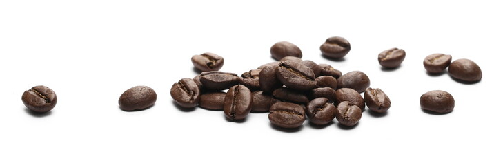Coffee beans isolated on white background