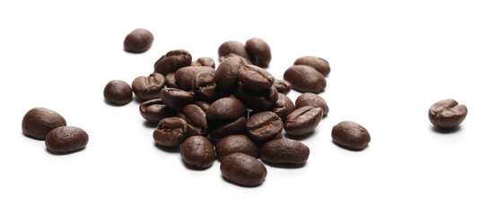 Coffee beans isolated on white background