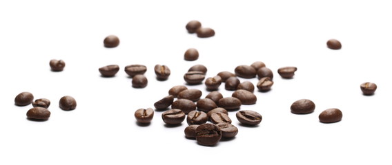 Coffee beans isolated on white background