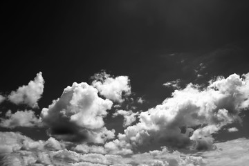 Clouds.Black Sky.