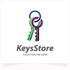 Keys Store Logo Design Template