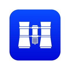 Binoculars icon digital blue for any design isolated on white vector illustration