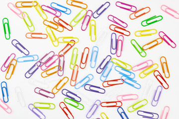 Color office clips. Office background