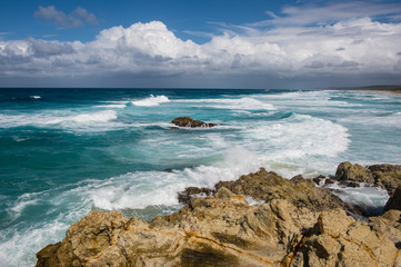Pacific surf at Main beach, Point Lookout, Queensland, Australia