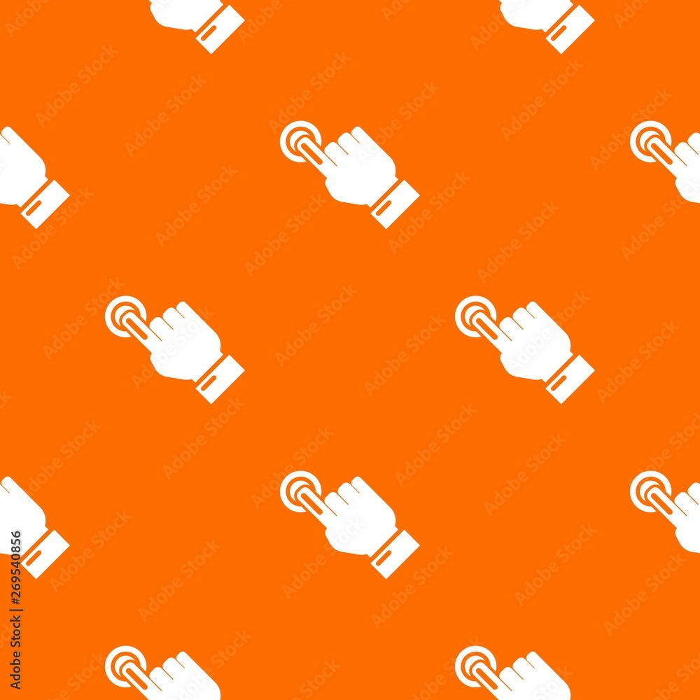 Poster cursor hand click pattern vector orange for any web design best