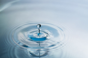 Water drop or water ripples. Waves of rippling water.