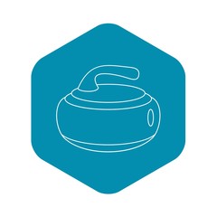Stone for curling icon. Outline illustration of stone for curling vector icon for web