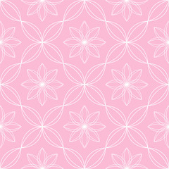 Pink ornamental floral pattern