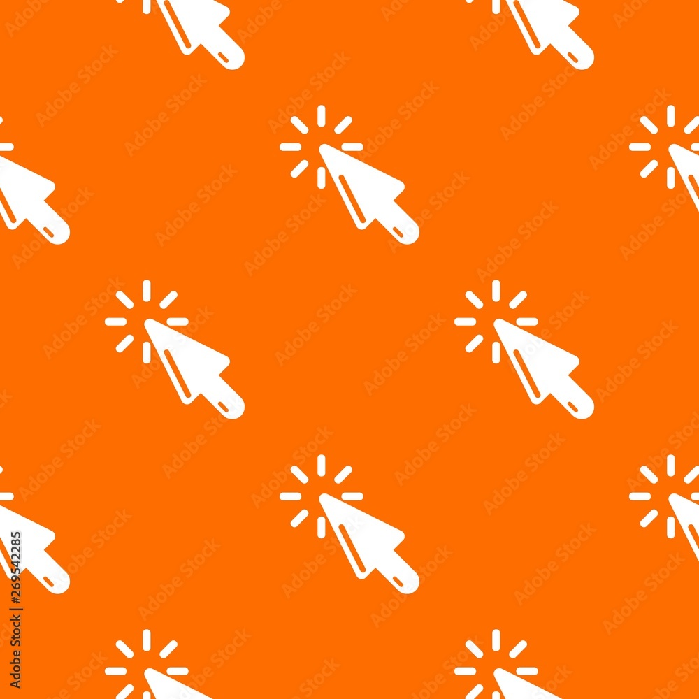 Poster cursor click pattern vector orange for any web design best
